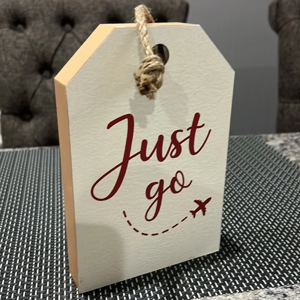 Ashland Home Decor Wooden Signs Just Go To Travel Is To Live Frame Wanderlust - Picture 4 of 11